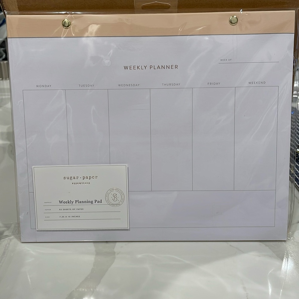 Sugar Paper Undated Weekly Planning Pad